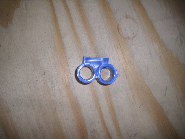 inzetstuk 2 x 5/8" blauw (hafoplast)